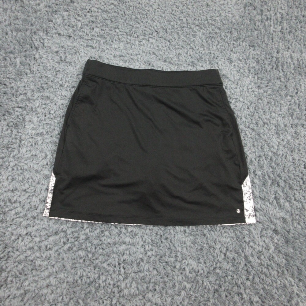 Izod Golf Skort Womens Small Black White Floral Athletic Performance 29x15.5*